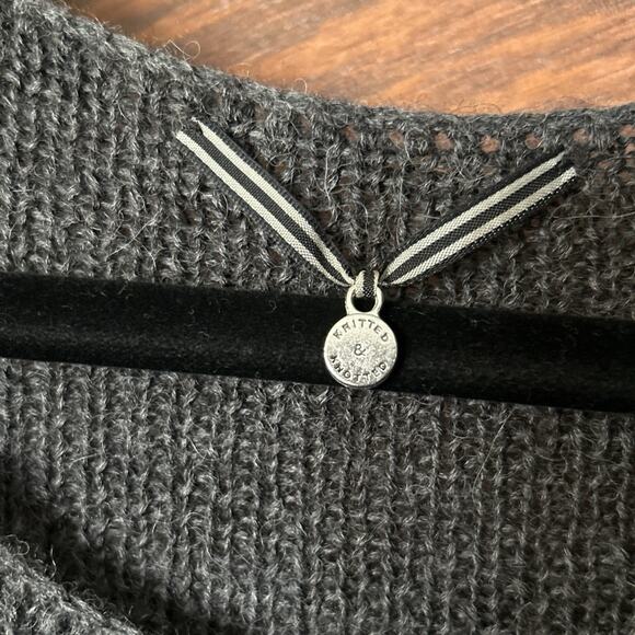 Knitted and Knotted Gray 100% Alpaca Tunic Dress Sz S Lightweight - Picture 3 of 9